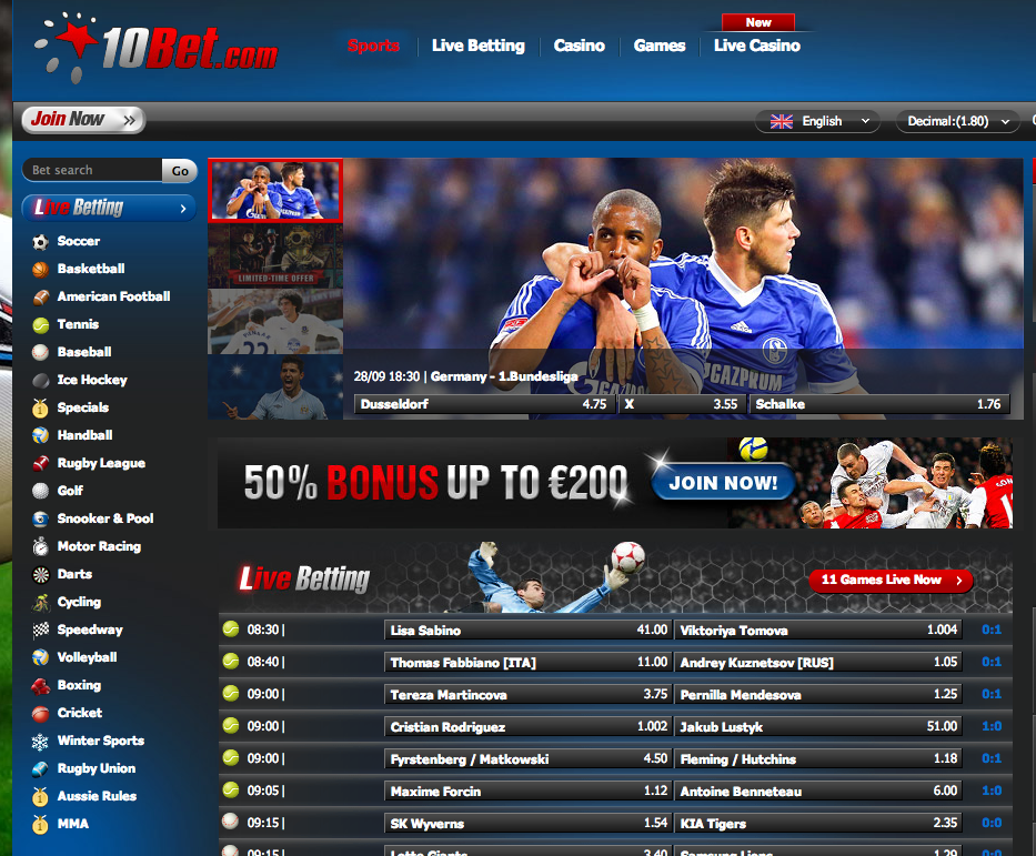 10Bet bookmaker