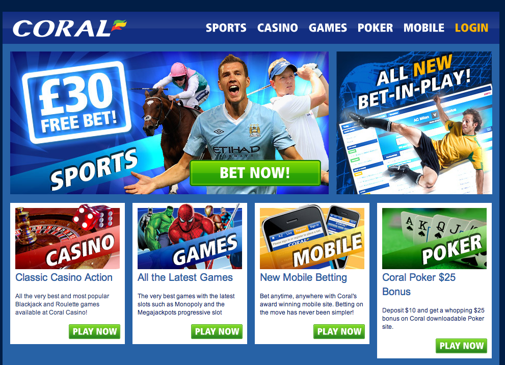 Coral bookmaker review. Coral English bookmaker