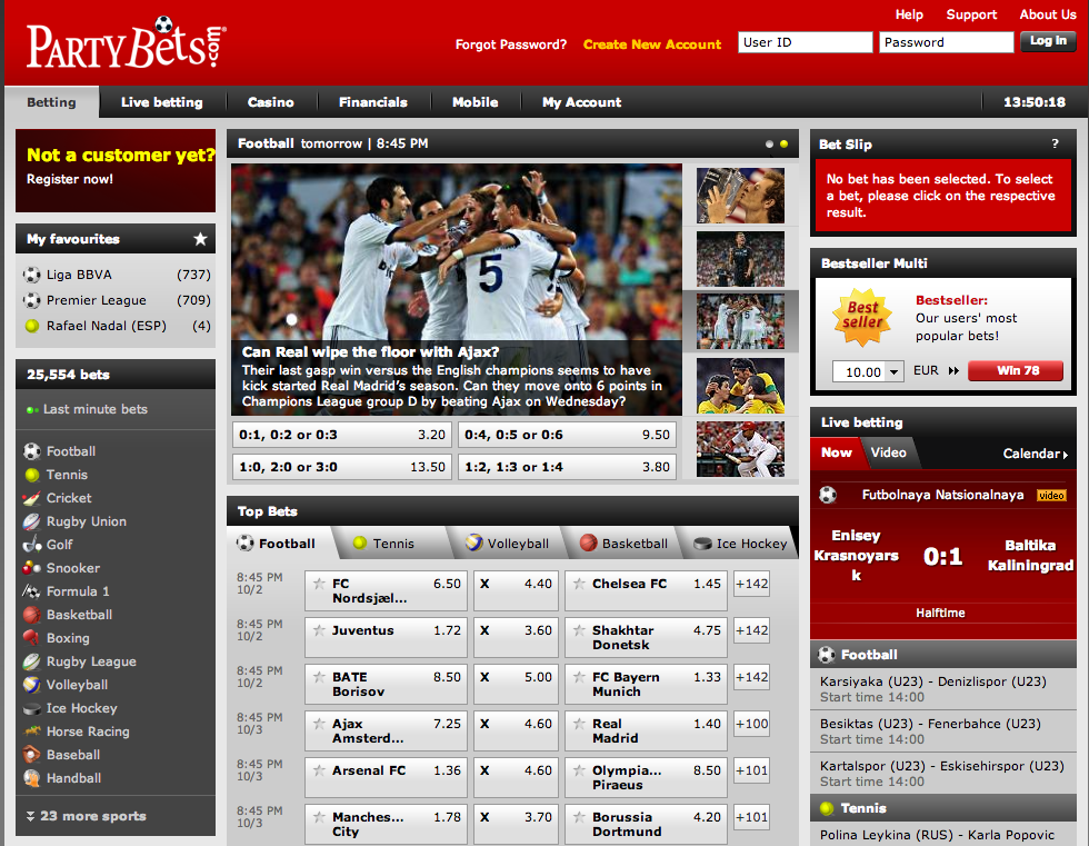 Partybets-online bookmaker
