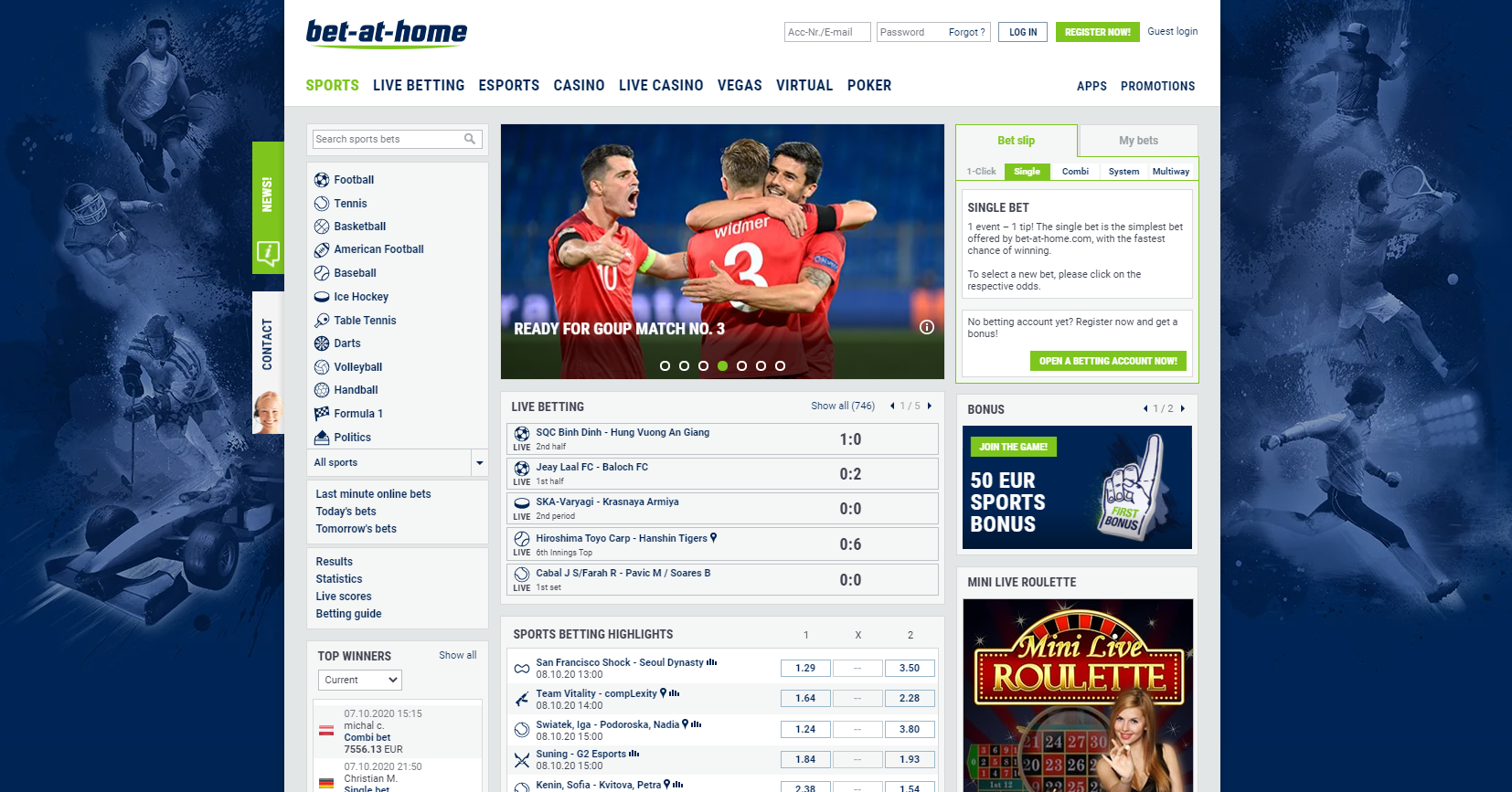 bookmaker bet-at-home sports betting offer