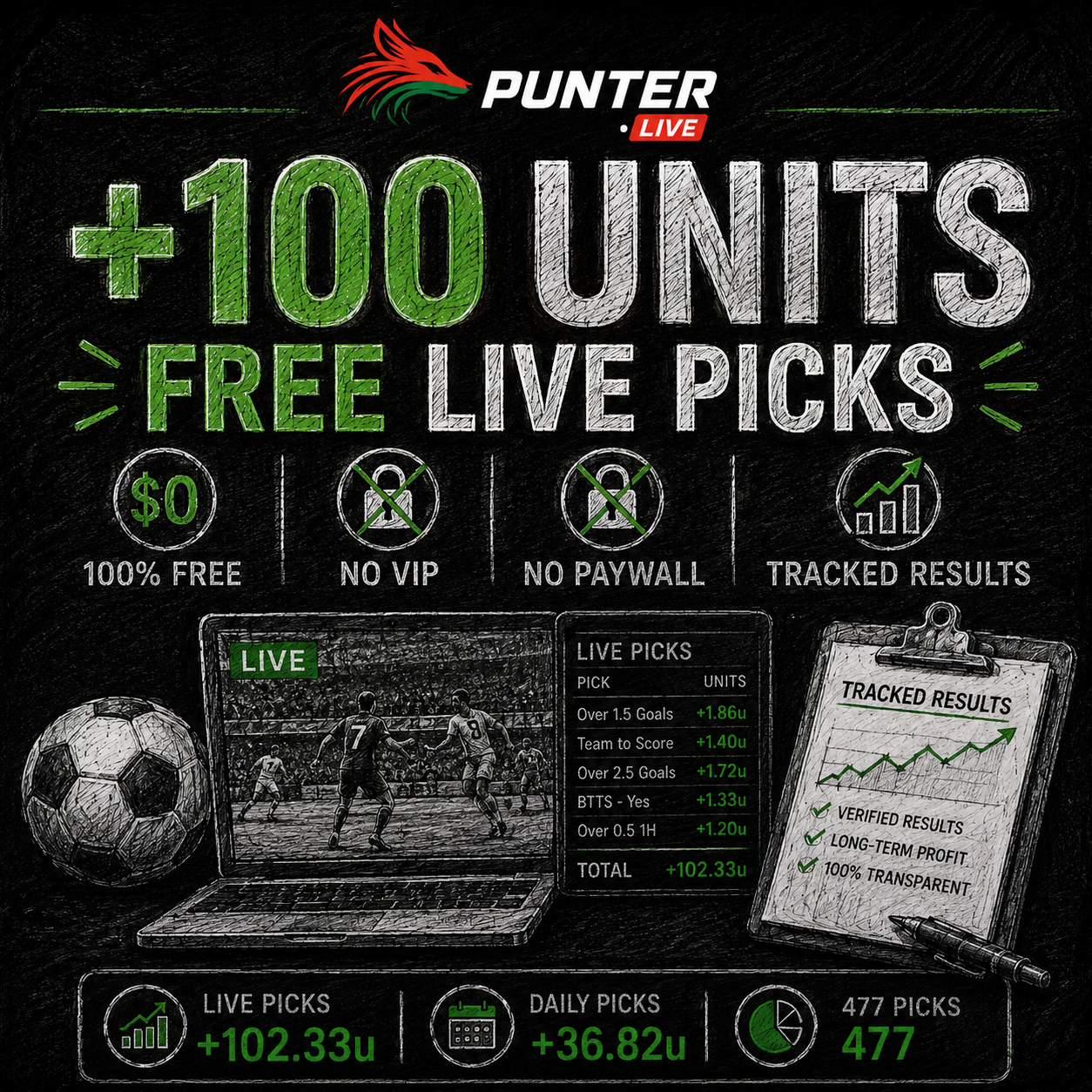 free punter live picks