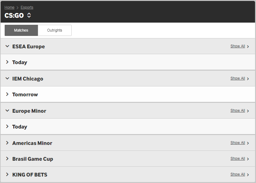 betway cs:go betting markets