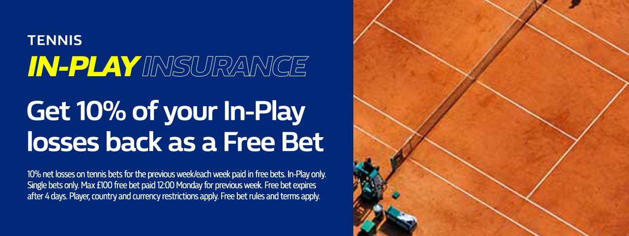 live bet tennis insurance william hill bonus offer