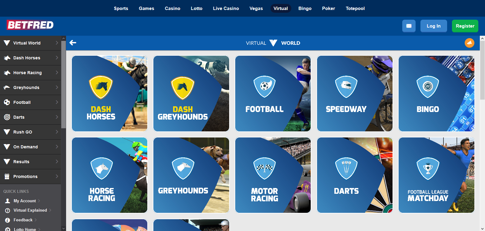 betfred virtual sports betting offer