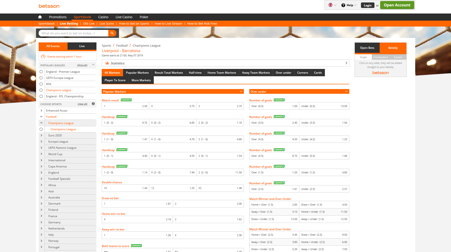 betsson zakładyt sportowe