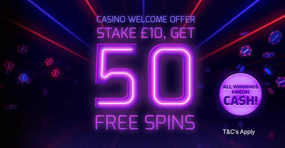 betfred casino welcome bonus