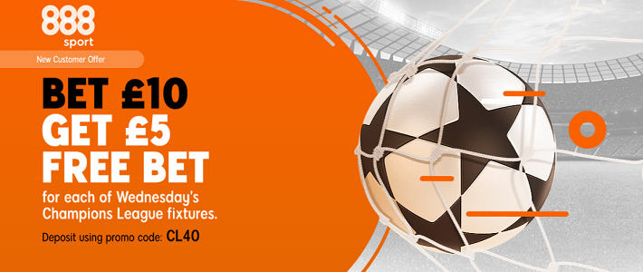 bookmaker 888sport champions league welcome promotion wednesday