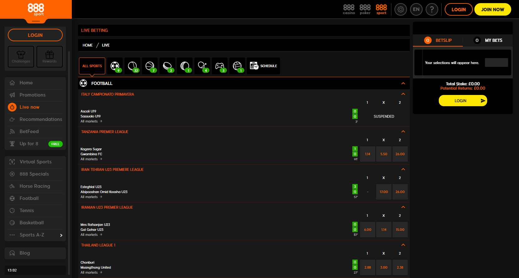 bookmaker 888sport livebetting
