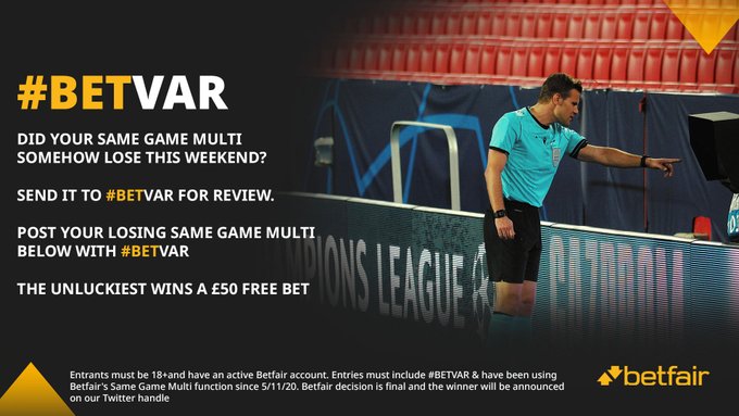 bookmaker betfair twitter offer betvar