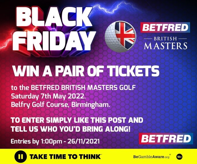 bookmaker betfred black friday twitter giveaway 1 offer