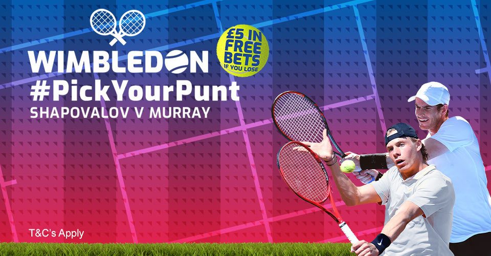 bookmaker betfred wimbledon pickyoupunt offer