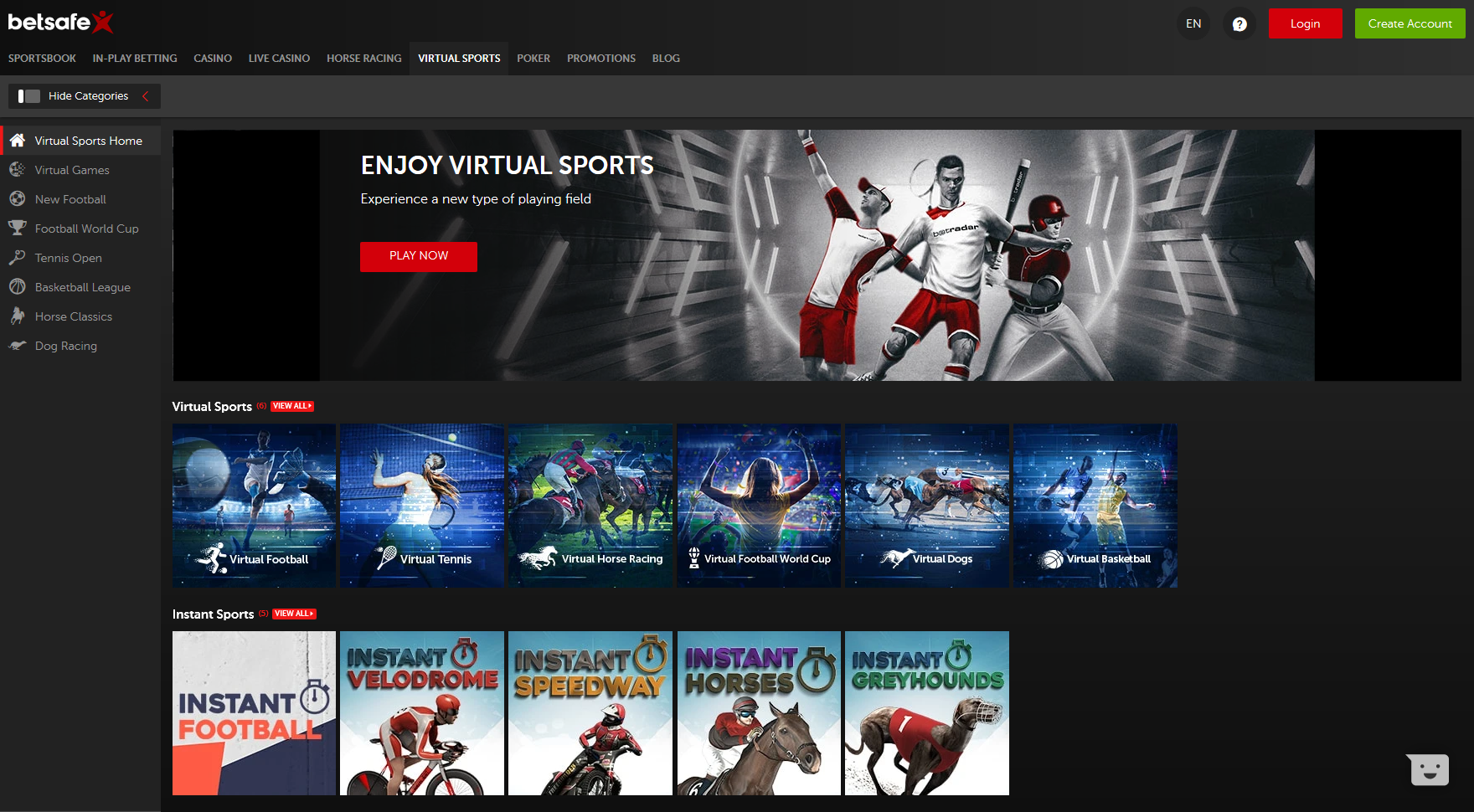 bookmaker betsafe virtual sports