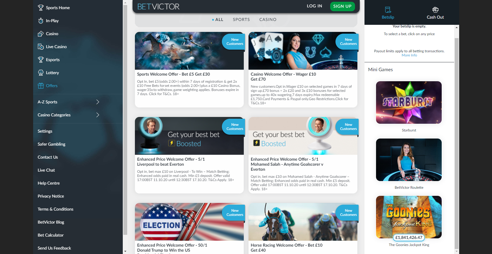 bookmaker betvictor bonuses and promotions