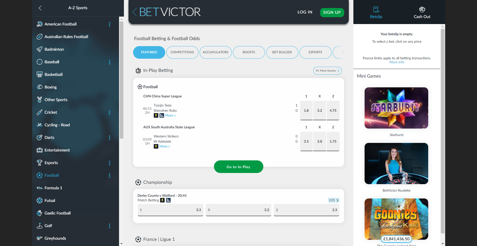 bookmaker betvictor sports betting offer