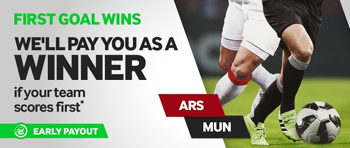 bookmaker betway arsenal man u first goal promotion