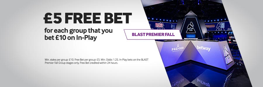 bookmaker betway blast premier fall free bet offer