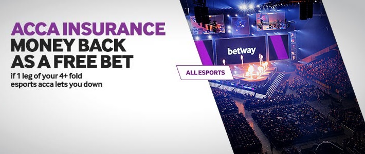 bookmaker betway esports insurance promotion