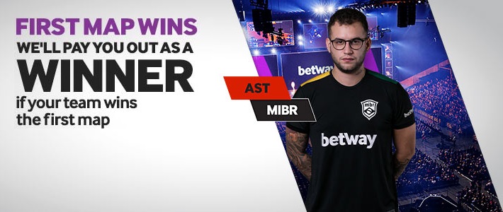 bookmaker betway esports bonus astralis mibr promotion