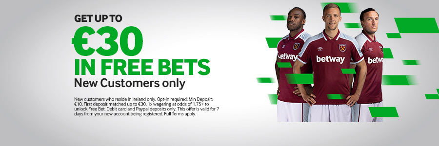 bookmaker betway irish welcome offer