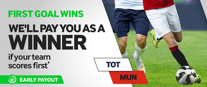 bookmaker betway man u tottenham first goal wins promotion