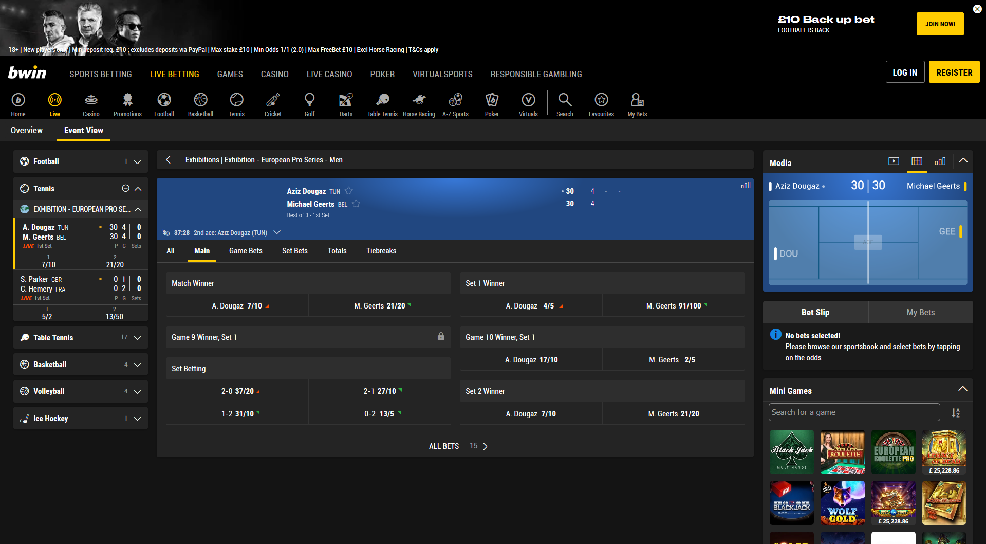 bookmaker bwin livebetting