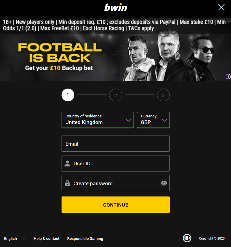 bookmaker bwin registration page