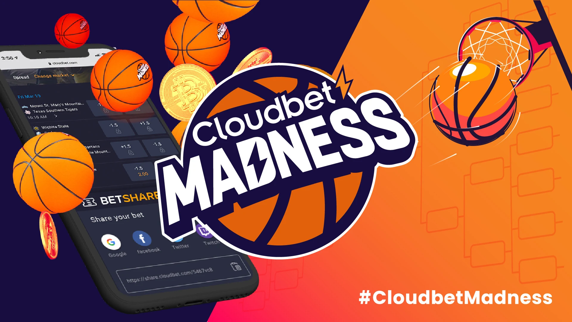 bookmaker cloudbet march madness sweet 16 offer