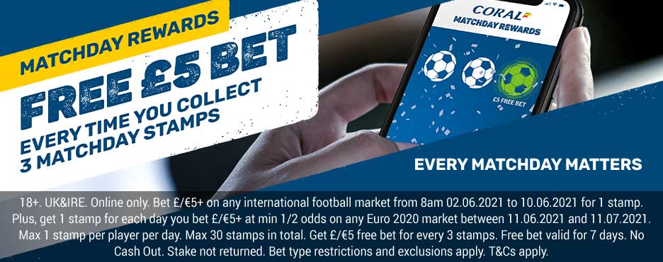 bookmaker coral euro 2020 stamps offer