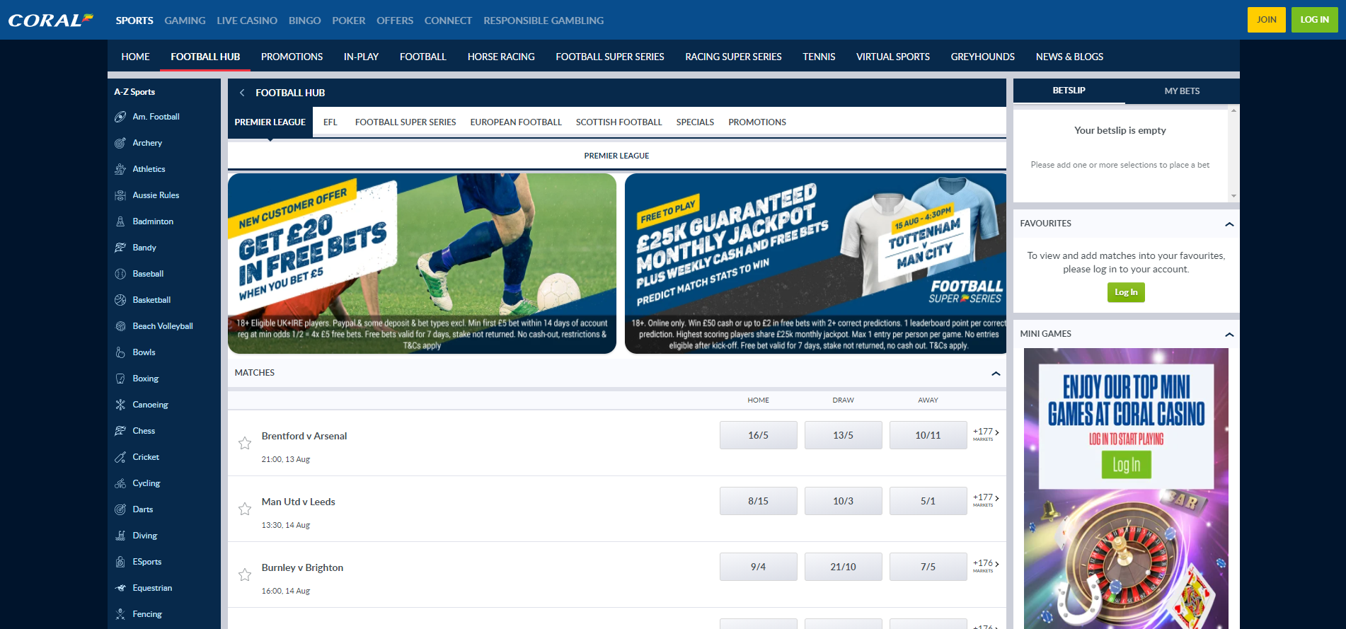 bookmaker coral sports betting