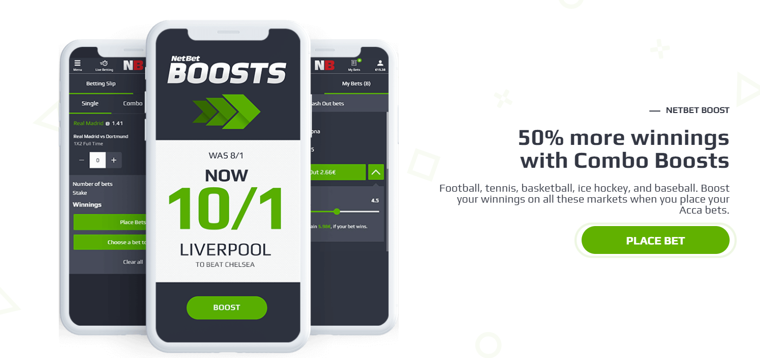 bookmaker netbet combo boost bonus promotion