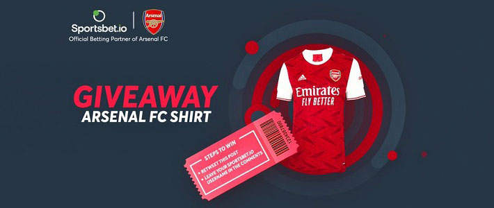 bookmaker sportsbet.io arsenal shirt promotion