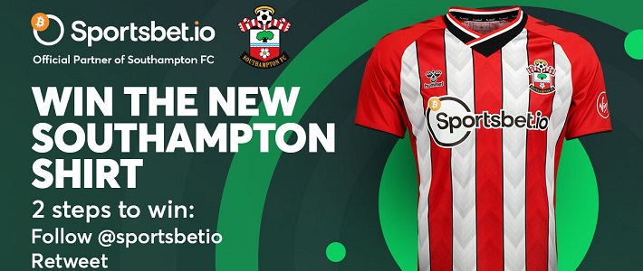 bookmaker sportsbet.io southampton twitter shirt promotion