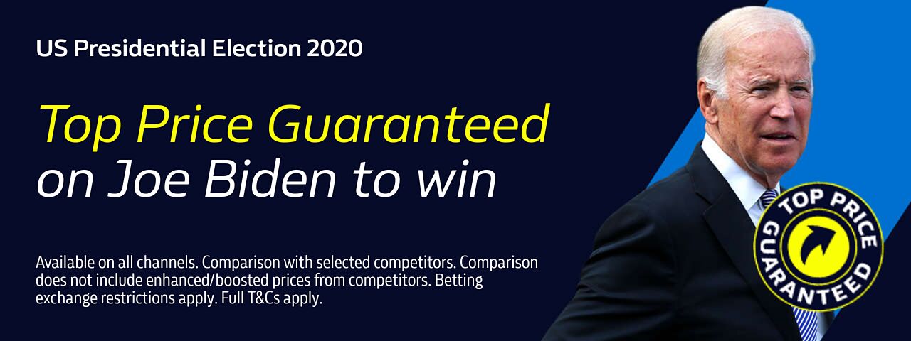 bookmaker william hill joe biden election winner offer top price guaranteed