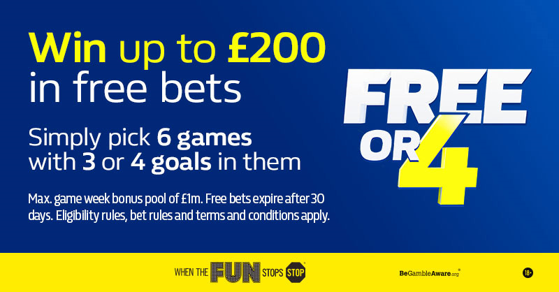 bookmaker william hill free or 4 new offer