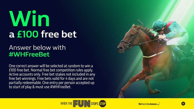 bookmaker william hill horse racing twitter free bet offer
