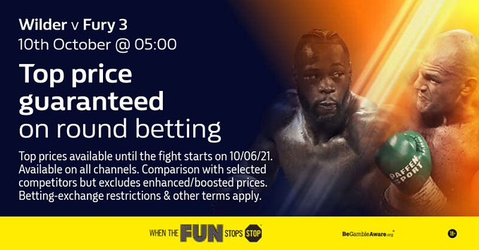 bookmaker william hill wilder fury 3 top price offer