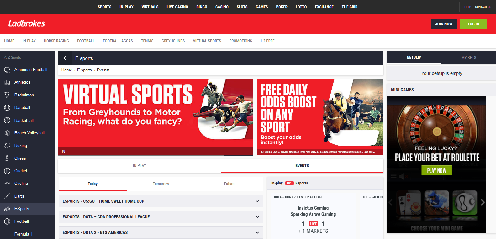 ladbrokes esports