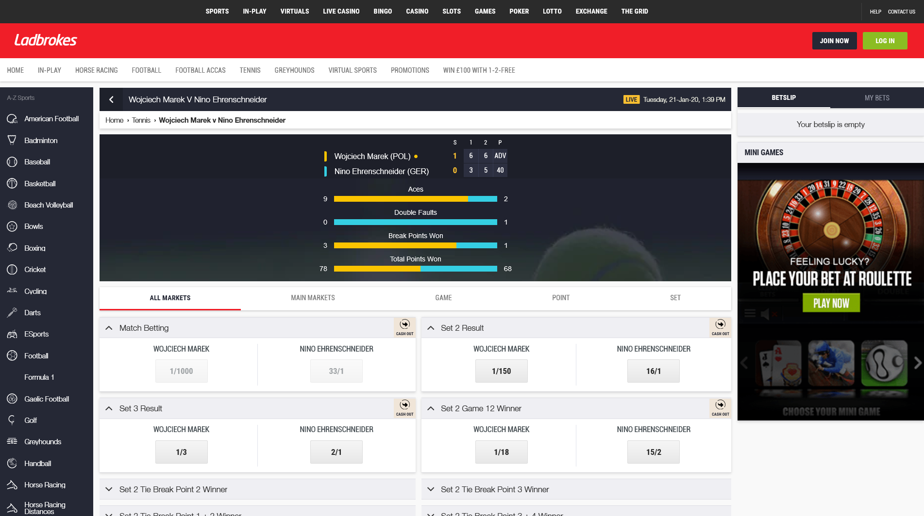 ladbrokes live betting