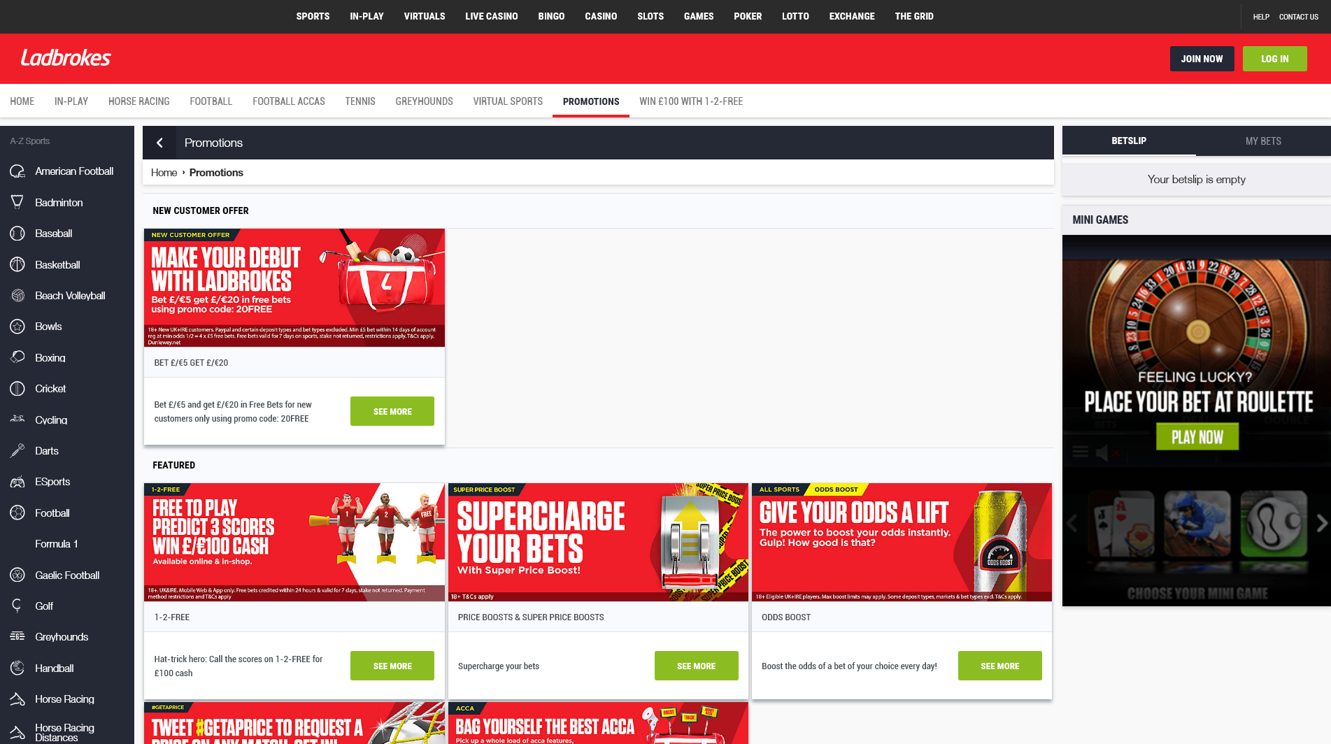 ladbrokes bonuses and promotions