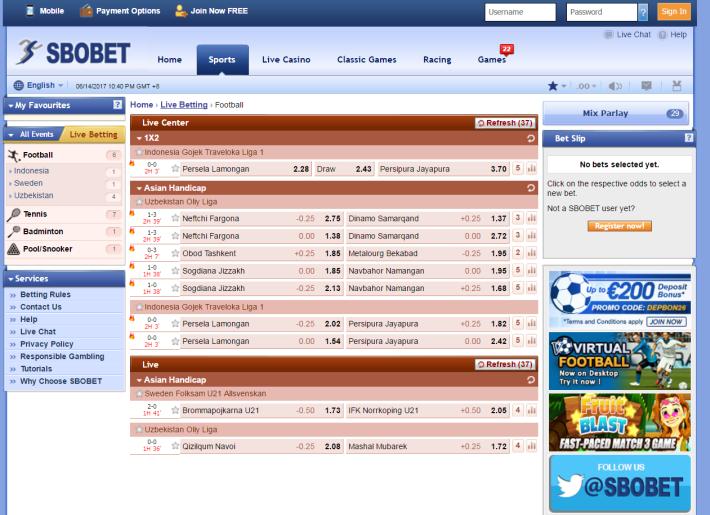 Sbobet bookmaker 3