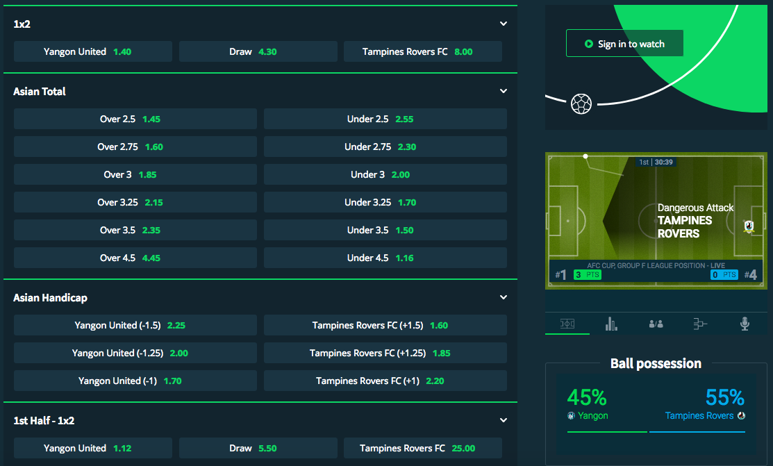 aposta ao vivo sportingbet