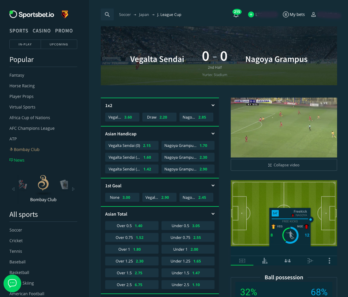 sportsbetio live betting