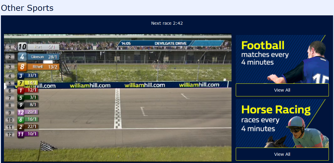 william hill virtual formula 1